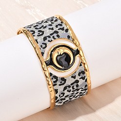 Луна 304 женские браслеты-манжеты из нержавеющей стали, с неклейкой золотой фольгой, реальный 18 k позолоченный, луна, 1-1/4 дюйм (3.2 см), внутренний диаметр: 2-3/8 дюйм (6.1 см)