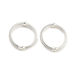 Серебро Каркасы из сплава с покрытием для стойки, круглые кольца, серебряные, 11x3 мм, отверстие : 1.6 мм