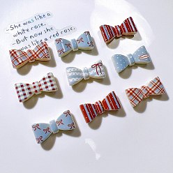 (52) Непрозрачная лаванда Печатные непрозрачные акриловые бусины, бантом, разноцветные, 14.5x29.5x8.5 мм, отверстие : 1.5 мм