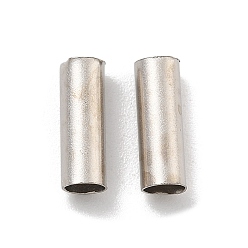 Платина Бисера латунной трубки, без кадмия и без свинца, платина, 8x2.7 мм, отверстие : 2 мм