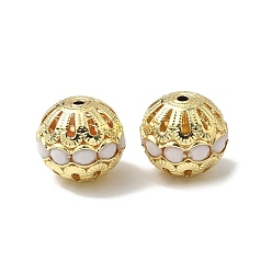 Золотой Латунные пластиковые бусины, ионное покрытие (ip), долговечный, без свинца и без кадмия, круглые, золотые, 17 мм, отверстие : 2 мм