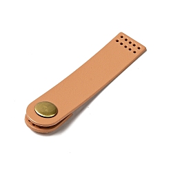 Сэнди Коричневый Полукруглая воловья кожа пришить застежки для кошелька, пряжка для рта на латунной кнопке, сумка для чемодана противоугонные детали, песчаный коричневый, 9.05x2x1 см, отверстие : 1.5 мм