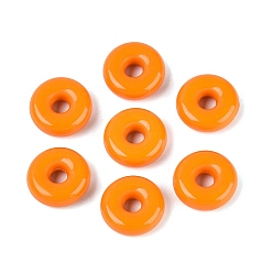 Donut Акриловые бусины, непрозрачный, темно-оранжевый, пончик, 14x5 мм, отверстие : 3.5 мм, Около 793 шт / 500 г