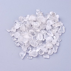 Хрусталь Природный кристалл кварца бусины, бусины из горного хрусталя, неразрушенное / без отверстия, чипсы, 4~15x3~6x1~5 мм, о 100 г / мешок