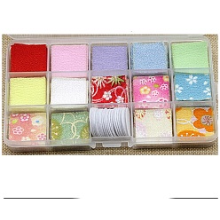 (52) Непрозрачная лаванда Лоскутная ткань креп-хлопок, Квадратные аксессуары для волос в японском стиле своими руками, разноцветные, 30x30 мм