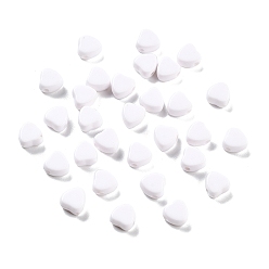 Белый Непрозрачные акриловые бусины, умирающий, сердце, белые, 7x7x4 мм, отверстие : 1.6 мм, Около 3200 шт / 500 г