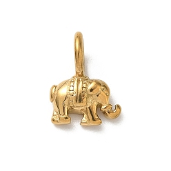 Слон 304 подвески из нержавеющей стали, слон, 14x11x7 мм, отверстие : 4.5 мм