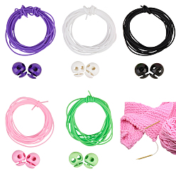 (52) Непрозрачная лаванда Силиконовая трубка, шланги, мягкие трубы, с помпонами-застежками, разноцветные, 2 мм, 5 м / пачка