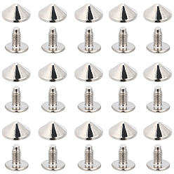 Платина 100 шт. заклепки из сплава, конус, платина, 10x5 мм