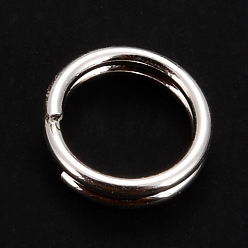 Silver 304 Stainless Steel Split Rings, Double Loops Jump Rings, Silver, 6x1mm, Inner Diameter: 5mm, Single Wire: 0.5mm