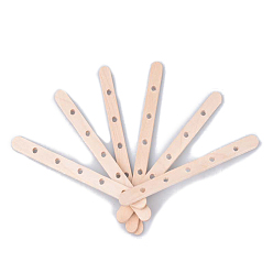 Папайя Оранжевый Деревянный держатель для фитиля свечи, центрирующее устройство, для изготовления свечей, papayawhip, 11.4 см, отверстие : 4 мм, 100 шт / пакет