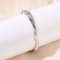 Нержавеющая Сталь Цвет 304 женские браслеты с открытыми манжетами из нержавеющей стали, цвет нержавеющей стали, 1/4 дюйм (0.78 см), внутренний диаметр: 2-1/2 дюйм (6.2 см)