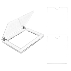 BurlyWood Acrylic Notebook Type Stamping Tools, with Grid Lines, for Scrapbooking Crafts and Card Making, BurlyWood, S: 156x195x18mm