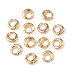 Golden Plastic Pendants, Flat Round Charm, Golden, 11x10.5x4mm, Hole: 5mm