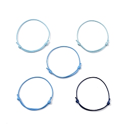 (52) Непрозрачная лаванда 5шт. 5 цвета, экологически чистый корейский вощеный полиэфирный шнур, для изготовления регулируемого браслета, разноцветные, внутренний диаметр: 3-1/8~3-1/4 дюйм (7.9~8.15 см), 1 шт / цвет