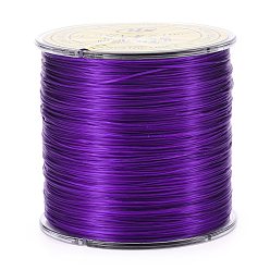 Индиго Плоская эластичная эластичная нить с японскими кристаллами, для браслетов изготовление ювелирных изделий из драгоценных камней ремесло из бисера, индиговые, 0.5 мм, около 328 ярдов (300 м) / рулон