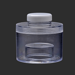 Clear Plastic Bead Storage Containers, Column, Clear, 7x7cm, Capacity: 18ml(0.6 fl. oz)