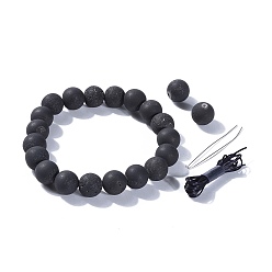 Schwarz Achat (Schmuckpartys im Fabrikverkauf) Stretch-Armbänder mit natürlichen schwarzen Achatperlen, mit elastischem Faserdraht und Verpackungsbox, 2-1/8 Zoll (5.3~5.4 cm)