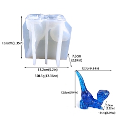 (7BDF) Прозрачный морозный бирюзовый Силиконовые формы для держателей в форме дракона своими руками, изготовление украшений, формы для литья смолы, для уф-смолы, изготовление ювелирных изделий из эпоксидной смолы, призрачный белый, 136x132x73 мм