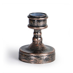 Saddle Brown Plastic Tall Candlestick Holder, Pillar Candle Centerpiece, Perfect Home Party Decoration, Saddle Brown, 5.6x7cm