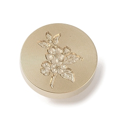 Цветок Золотая восковая печать, латунная головка штампа, цветочный узор коллекции, для сургучной печати, цветок, 25x14 мм, внутренний диаметр: 7 мм