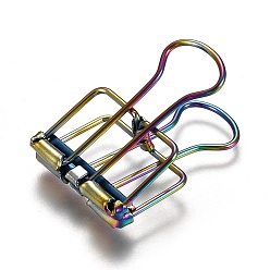 Rainbow Color Металлический каркас зажимы для полой проволоки, офисные принадлежности, Радуга цветов, 2.85x2.15x1.6 см
