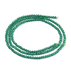 Sea Green Glass Beads Strands, Imitation Quartz, Faceted, Round, Sea Green, 2mm, Hole: 0.5mm,  about 175pcs/strand, 14.9 inch(38cm)