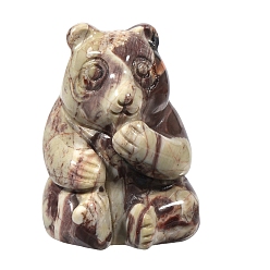 Сумасшедший Агат Натуральный сумасшедший агат, для украшения дома, панда, 18~23x18~23x27~32 мм