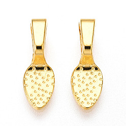 Золотой Сплав клея на плоские площадки поручительств, лопата подвесные поручни, золотые, 15x5x1~5 мм, отверстие : 4.5x3 мм