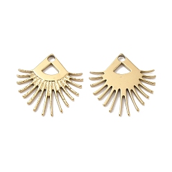 Настоящее золото 18K Ионное покрытие (ip) 316l подвески из хирургической нержавеющей стали, без никеля , фанатское очарование, реальный 18 k позолоченный, 20x20x1.5 мм, отверстие : 2 мм