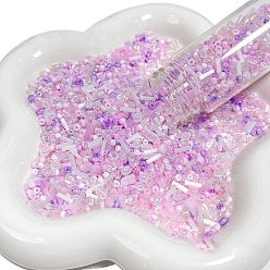 Фиолетовый Прозрачные стеклянные бусины, разнообразные, фиолетовые, 20~50 мм