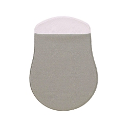 Gray Polyester Mouse Storage Bag with Reusable Adhesive, Wireless Mouse Holder, Universal Stick-On Mouse Pouch, Gray, 135x97mm