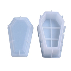 Белый Силиконовые формы для хранения пищевых продуктов своими руками, формы для литья смолы, гроб, белые, 95~134x75~81 мм