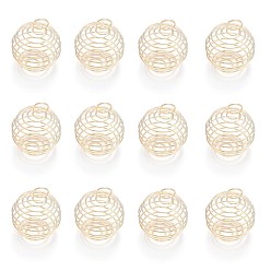 Light Gold Подвески железной проволоки, спиральные подвески из бисера, круглые, золотой свет, 30x24 мм, отверстие : 5 мм