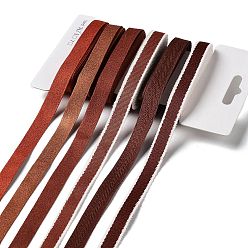 Шоколадный 18 ярдов 6 стилей полиэфирной ленты, для поделок своими руками, бантики для волос и украшение подарка, красная цветовая палитра, цвет шоколада, 3/8~1/2 дюйм (10~12 мм), около 3 ярдов / стиль