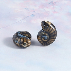 Светло-коричневый Фарфоровые бусины ручной работы для аксессуаров для браслетов своими руками, керамические бусины из печи Цзиндэчжэнь, форма раковины, загар, 21x9 мм, 10 шт / комплект