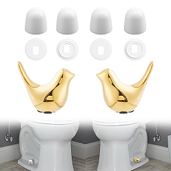 (52) Непрозрачная лаванда Фарфоровая заглушка для отверстия, птица, с абс пластиковой находкой, разноцветные, 72x37.5x65 мм