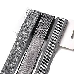 Серый 9 ярдов 3 стилей полиэфирной ленты, для поделок своими руками, бантики для волос и украшение подарка, черно-серая цветовая палитра, серые, 1~1-1/8 дюйм (25~28 мм), около 3 ярдов / стиль