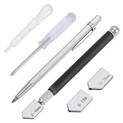 Платина Наборы инструментов для резки стекла из сплава, плоскогубцы для работы со стеклом, платина, 17.2x1.55x1.35 см