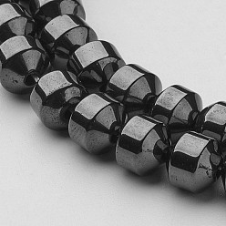Черный Чёрные, 6x6 мм, отверстие : 1 мм, около 61~63 шт / нитка, 15.5 дюйм