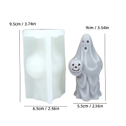 Ghost Хэллоуин силиконовые формы, формы для свечей, формы для литья гипсовой смолы, призрак, 65x95 мм