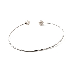 Нержавеющая Сталь Цвет 1.2мм 201 изготовление браслетов-манжет из нержавеющей стали, браслеты крутящего момента, цвет нержавеющей стали, внутренний диаметр: 2-1/2x1-7/8 дюйм (6.5x4.7 см)