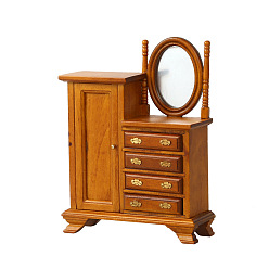 Сэнди Коричневый Кукольный домик миниатюрная мебель спальня ящик шкаф, аксессуары для кукольного домика с микро-ландшафтом, притворяясь опорными украшениями, песчаный коричневый, 113x42x151 мм