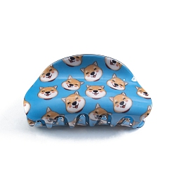 Темно-Голубой Заколки для волос из ПВХ с рисунком собаки, аксессуары для волос для женщин и девочек, глубокое синее небо, 44x84x34 мм