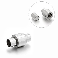 Нержавеющая Сталь Цвет Устойчивые к потускнению гладкие 304 магнитные застежки из нержавеющей стали с приклеиваемыми концами, цвет нержавеющей стали, 19x10 мм, отверстие : 5 мм