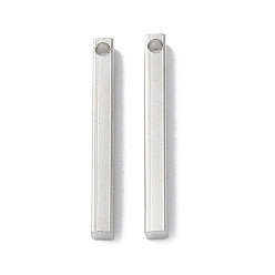 Платина Латунные подвески, прямоугольные, платина, 20x2x2 мм, отверстие : 1.2 мм