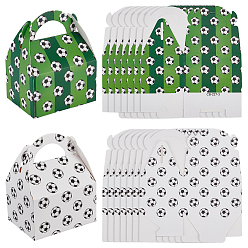 (52) Непрозрачная лаванда 16шт 2цвета футбольный узор крафт-бумага коробки для конфет, разноцветные, готовое изделие: 8x6x10 см, 8 шт / цвет