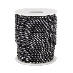 Морской Синий Нейлоновые нити, Миланские шнуры / витые шнуры, Marine Blue, 3 мм, около 21.87 ярдов (20 м) / рулон