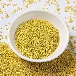 (RR2311) Matte Opaque Canary MIYUKI Round Rocailles Beads, Japanese Seed Beads, 15/0, (RR2311) Matte Opaque Canary, 1.5mm, Hole: 0.7mm, about 250000pcs/pound