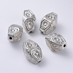 Platinum CCB Plastic Beads, Sports Beads, Rugby, Platinum, 28.5x18x18mm, Hole: 3mm
